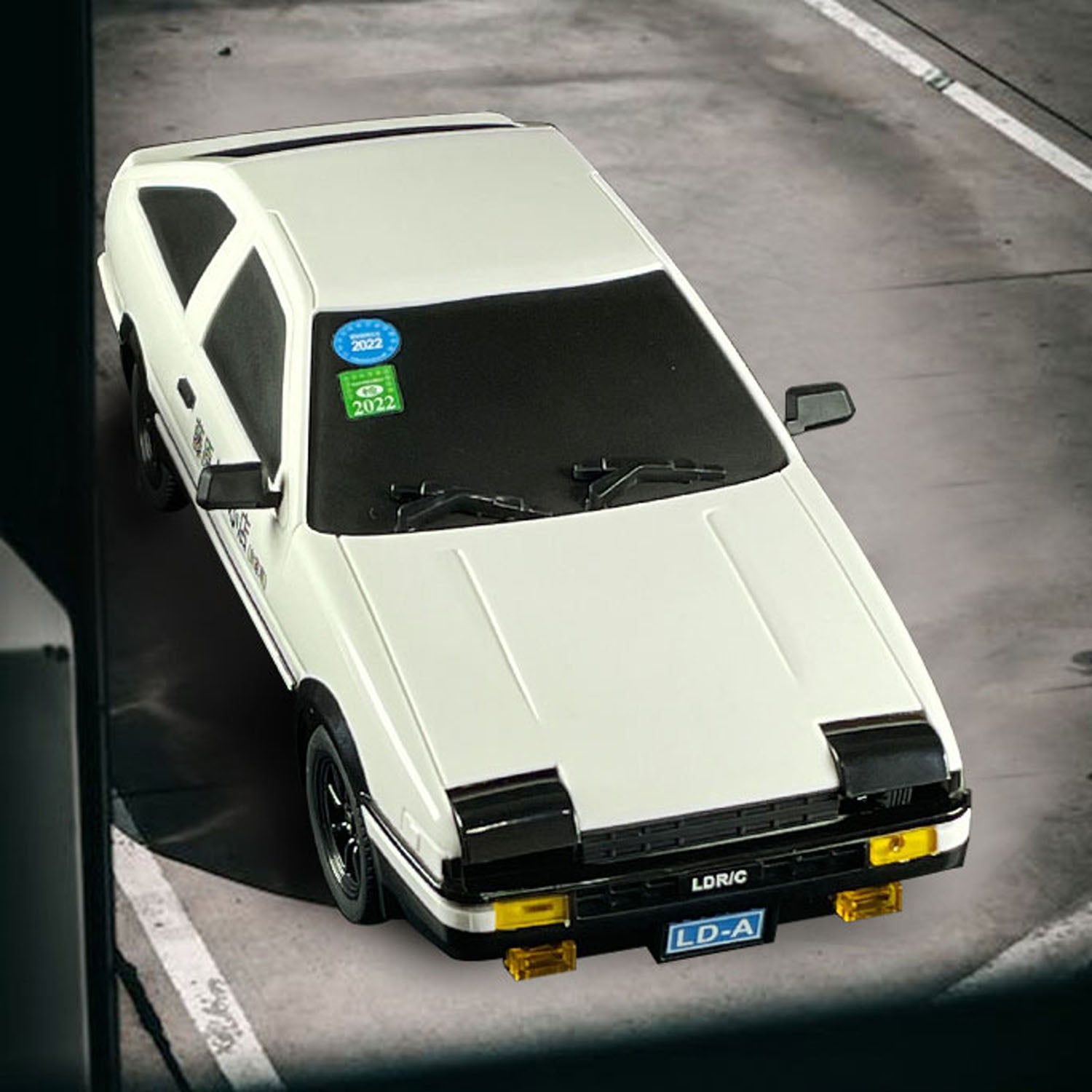 1/18 LDRC 2.4G Remote Control Drift Car - AE86 Model RWD High-Speed RC Race Car (10KM/H) with Flip Lights, USB Rechargeable Battery - Perfect for Indoor/Outdoor Racing, Drifting Practice, and Collectible Gifts for RC Enthusiasts