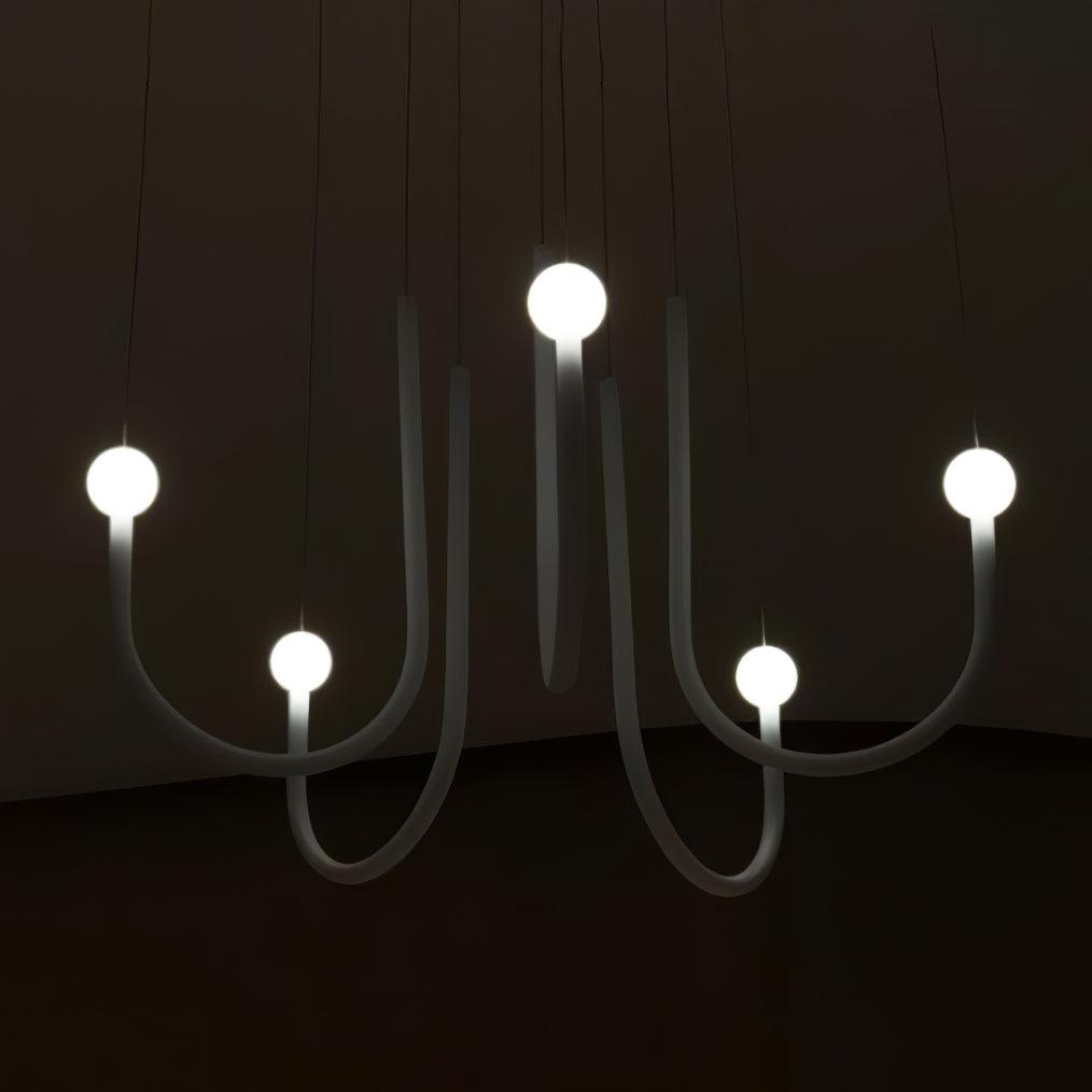 Modern Chord Point Pendant Light - Adjustable Hanging Ceiling Lamp for Kitchen Island, Dining Room & Bedroom Lighting - Industrial Style Fixture with Vintage Edison Bulb Compatibility