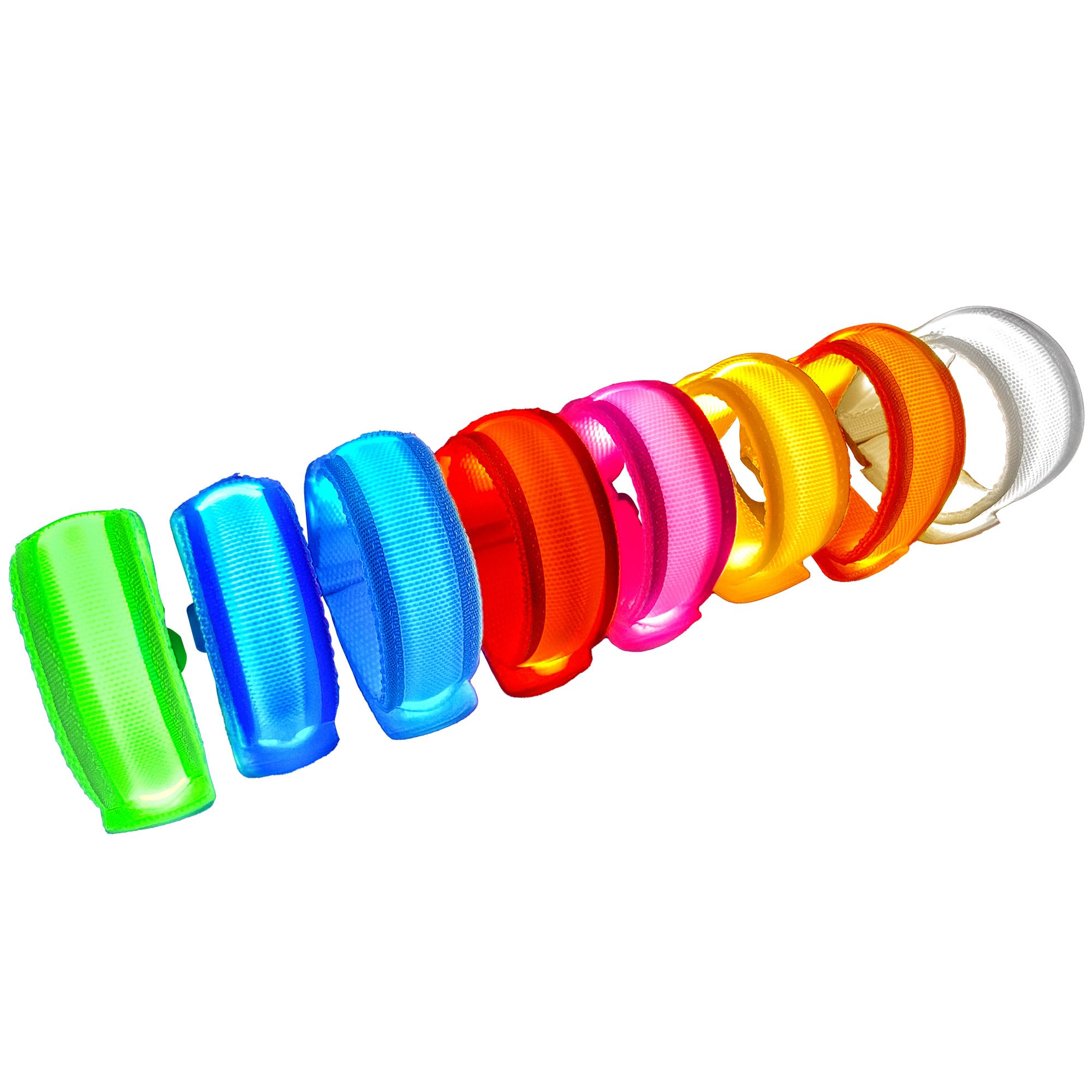 8 Pack LED Glow Bracelets - Light Up Bracelets for Kids & Adults | Glow in The Dark Party Favors for Christmas, Concerts, Festivals, Raves | Perfect for Night Events, Birthday Parties, Halloween & Outdoor Activities