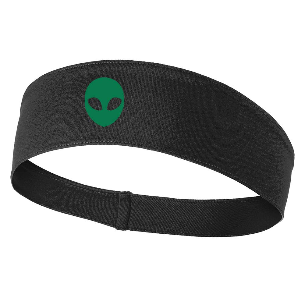 Cool Green Alien Head Printed Moisture-Wicking Headbands for Men & Women - Perfect for Running, Yoga, Workouts & Sports
