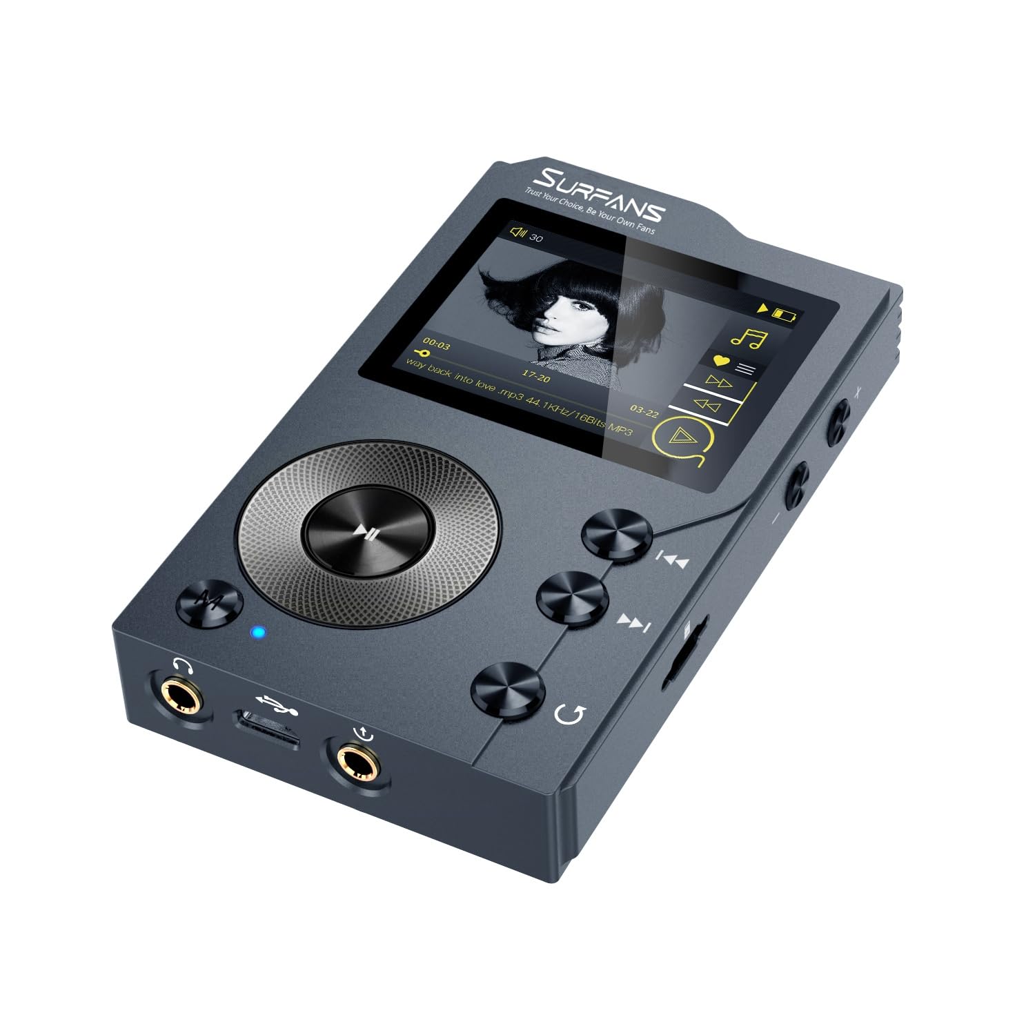 F20 HiFi MP3 Player with Bluetooth 5.2 - Lossless DSD High Resolution Digital Audio Player | 64GB Expandable to 256GB | Portable Music Player for Gym, Running, Travel & Workout