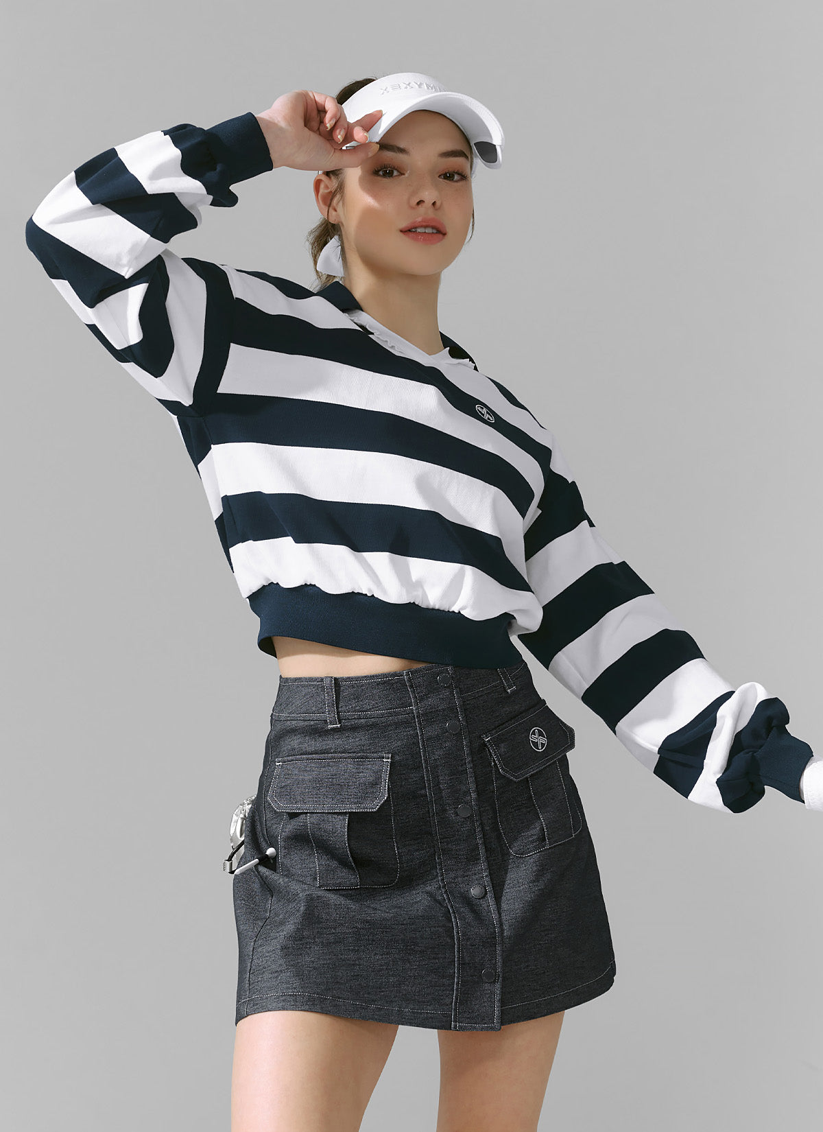 Elegant Ruffle Stripe V-Neck Long Sleeve Blouse for Women | Flowy Casual & Office Wear | Perfect for Work, Dates & Special Occasions