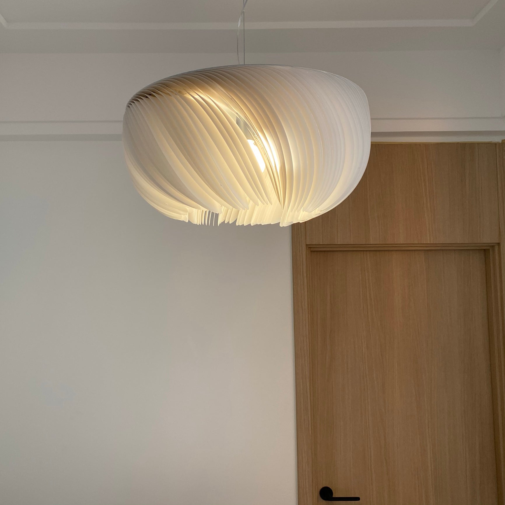 Handmade Parchment Paper Pendant Light - Natural Rattan Shade for Boho Home Decor, Dining Room, Bedroom & Living Room Lighting