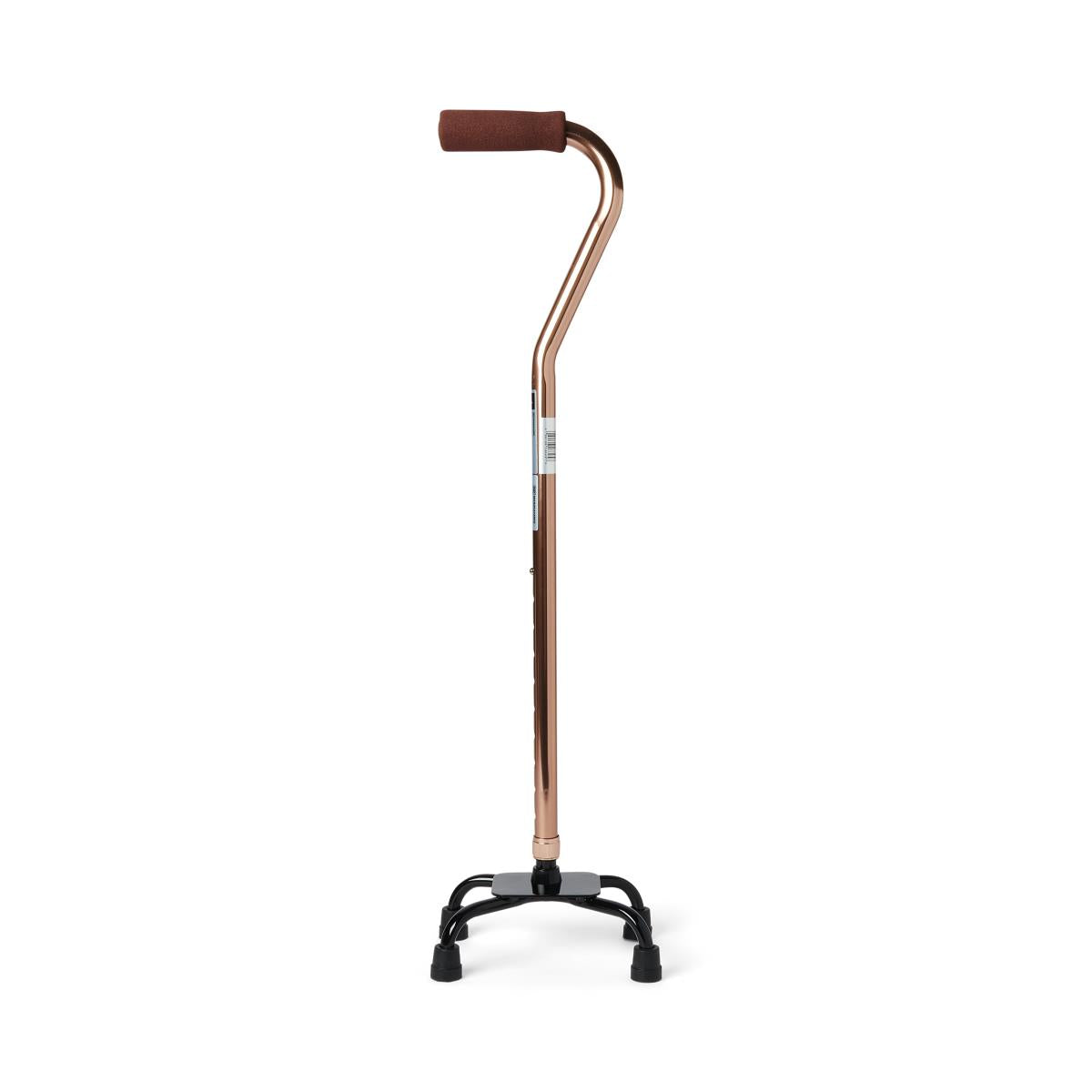Small Base Quad Cane with Non-Slip Rubber Tips - Bronze (Pack of 2) | Lightweight Mobility Aid for Seniors & Adults | Ideal for Indoor/Outdoor Use, Walking Stability & Balance Support