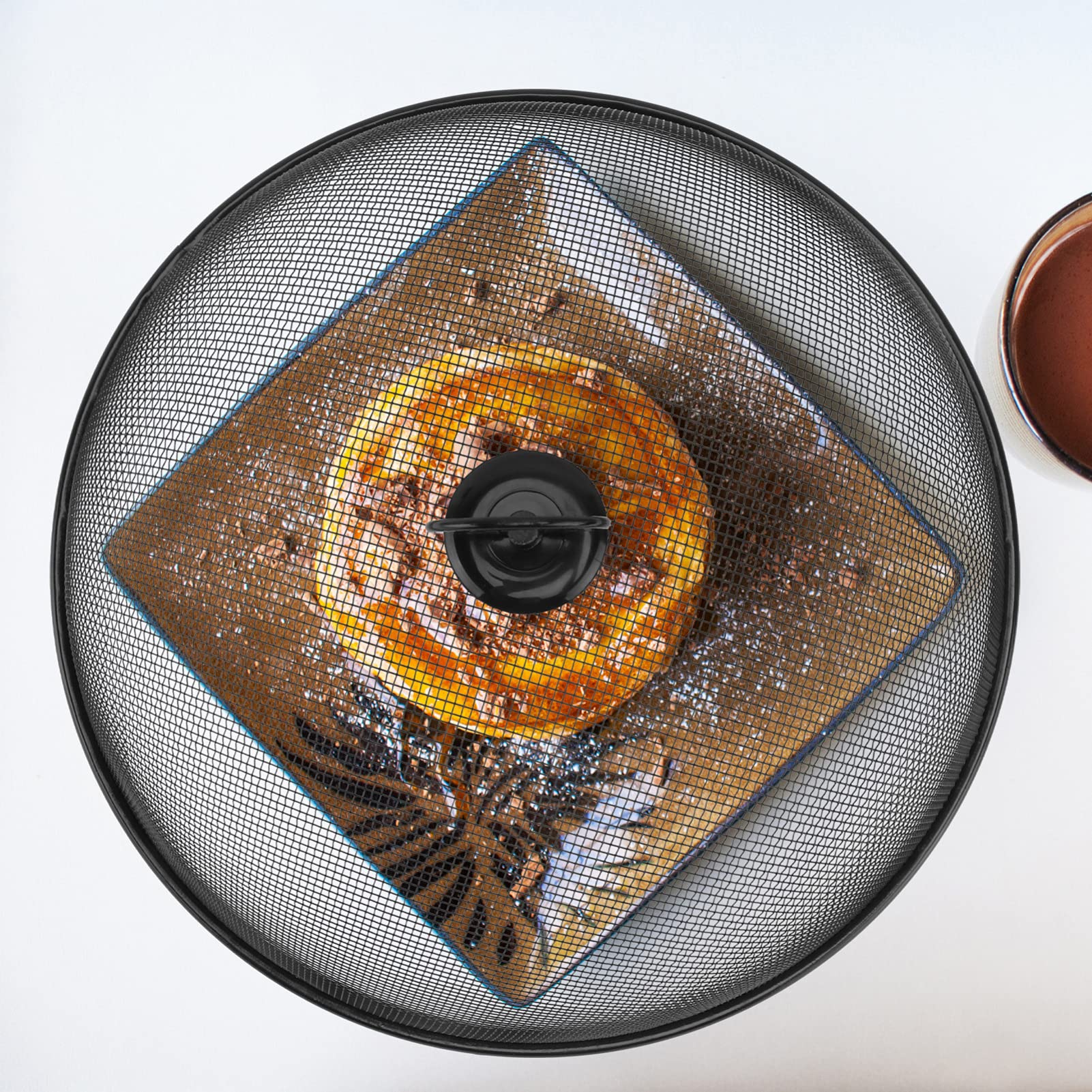 Mesh Food Cover 2pcs - 35x35cm Iron Dome Lid for Outdoor Picnic & BBQ
