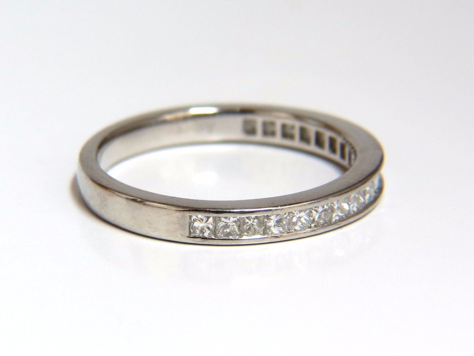 Authentic Asprey 0.65ct Natural Princess Cut Diamond Band Ring - Elegant Wedding, Engagement & Anniversary Jewelry for Women