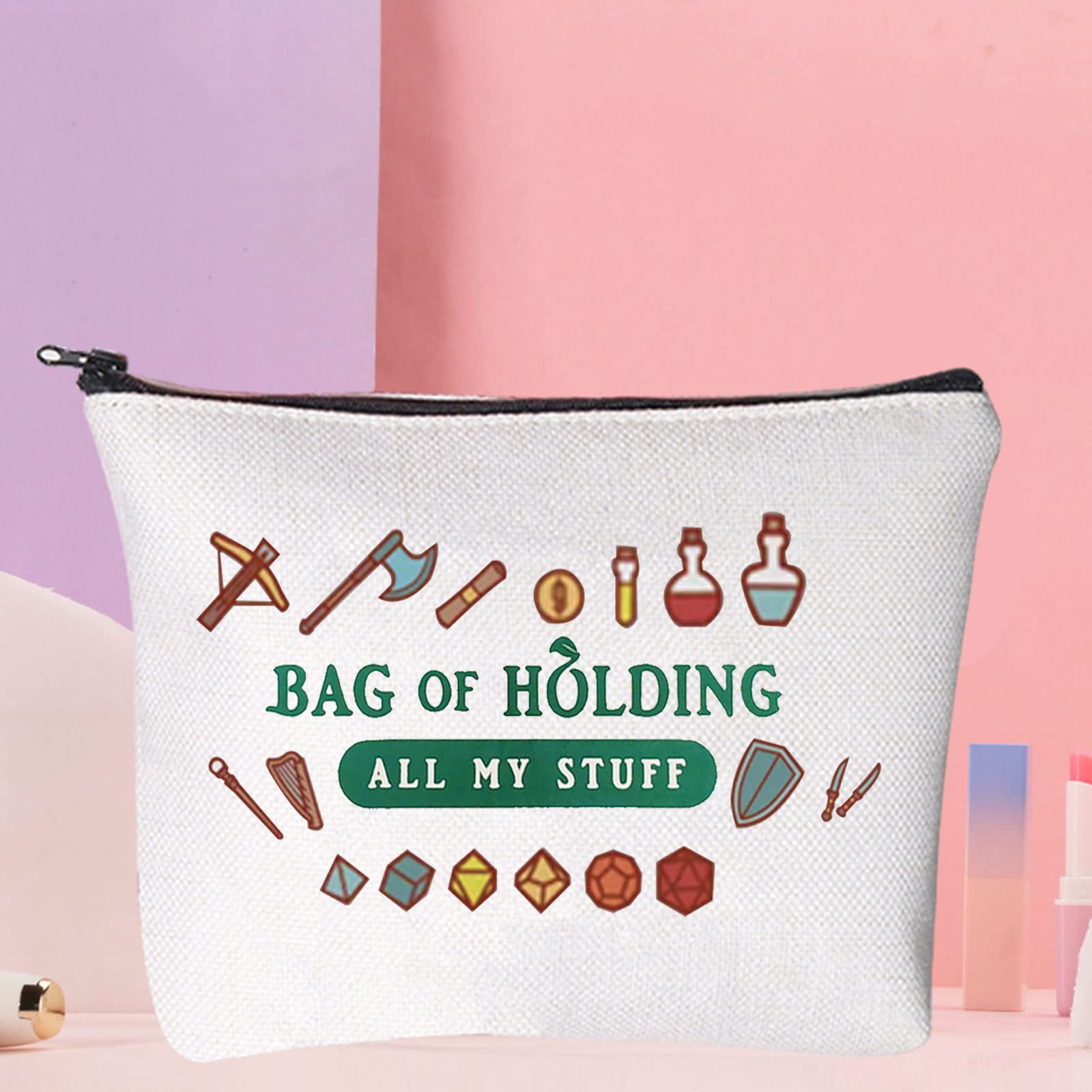 WZMPA Bag of Holding - Large Cosmetic Makeup Pouch & Gaming Accessory Organizer | Perfect Gift for Gamers & Makeup Lovers | Durable Zipper Travel Bag for Friends & Family | Great for Conventions, Travel & Daily Storage