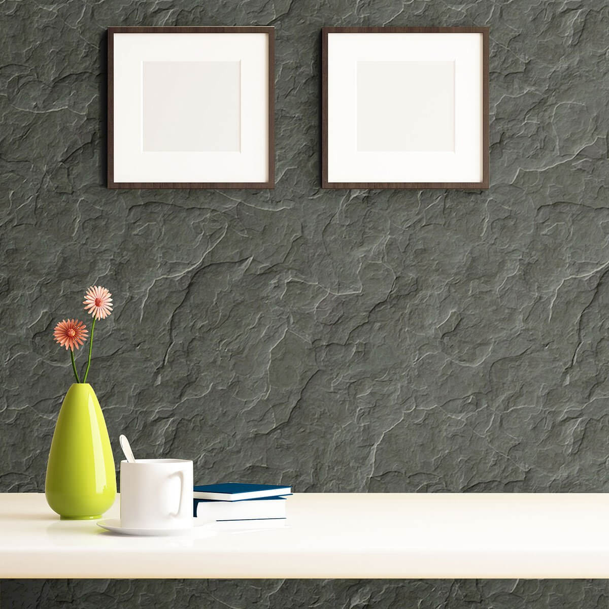 Olive Granite Texture Peel and Stick Removable Wallpaper - Self-Adhesive Vinyl Wall Covering for Kitchen, Bedroom, Bathroom Decor - Easy to Install & Remove