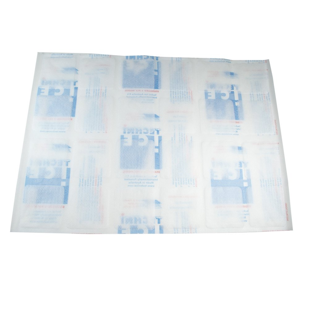 Techni Ice Standard 2-Ply Disposable Dry Ice Replacement Sheets (50 Pack) - Reusable Cooling Pads for Shipping Perishables, Meal Prep & First Aid Kits