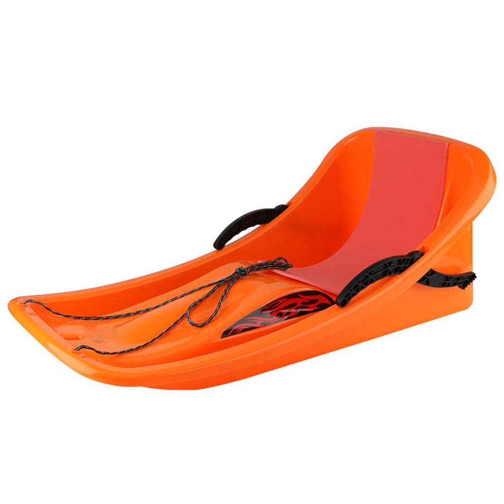 **Warm & Durable Plastic Snow Sled for Kids & Adults - Winter Toboggan Sled for Snow Sledding, Ice Sliding & Outdoor Winter Fun**