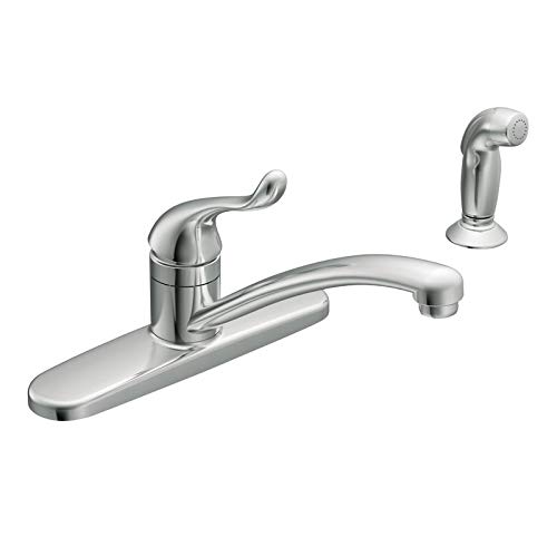Moen CA87530 Chrome Touch Control One-Handle Low-Arc Kitchen Faucet - Modern Touchless Design for Easy Cooking & Cleaning