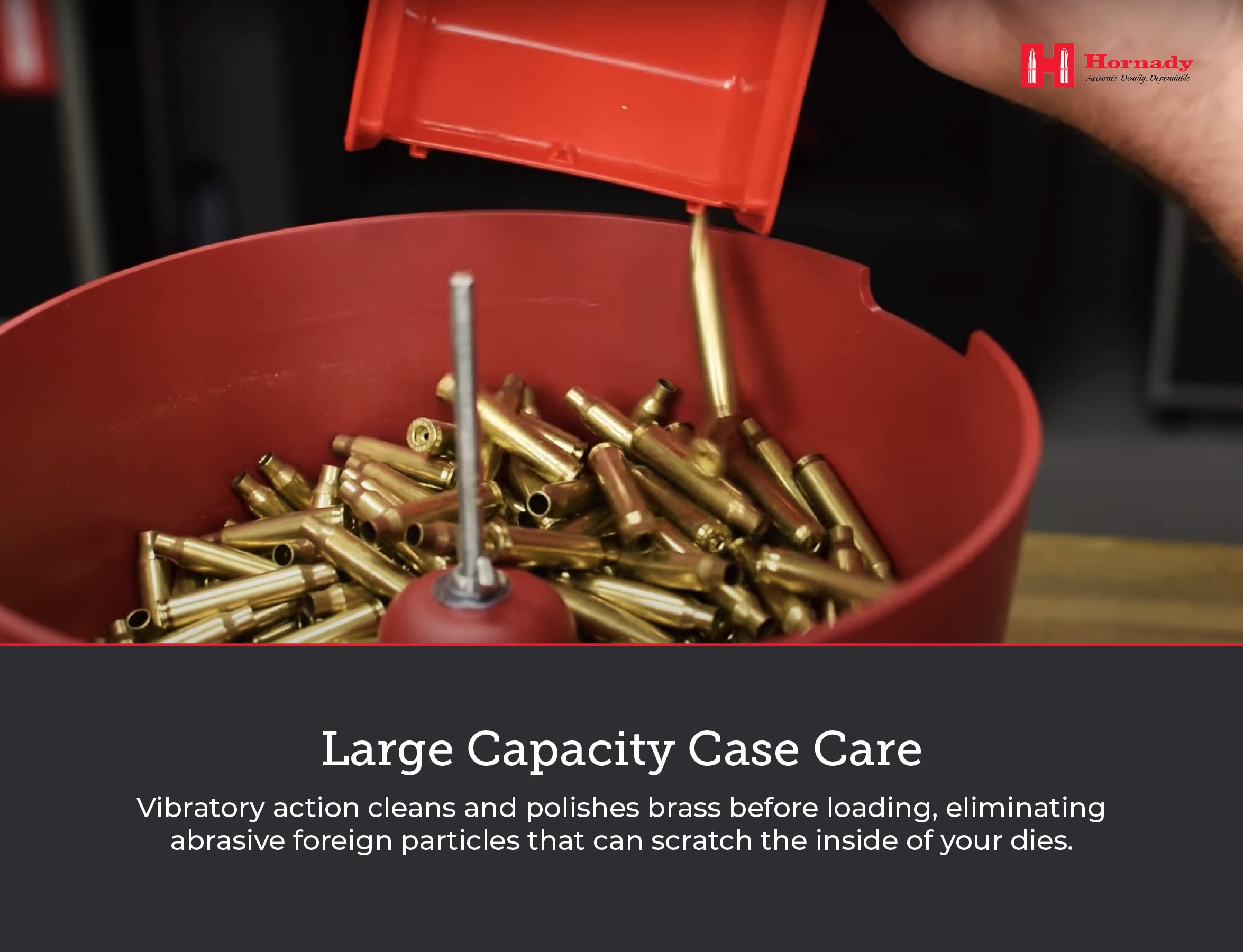 Hornady Magnum Digital Vibratory Tumbler - Brass Case Cleaner & Polisher for Reloading - Perfect for Ammo Brass Cleaning & Polishing in Reloading Stations
