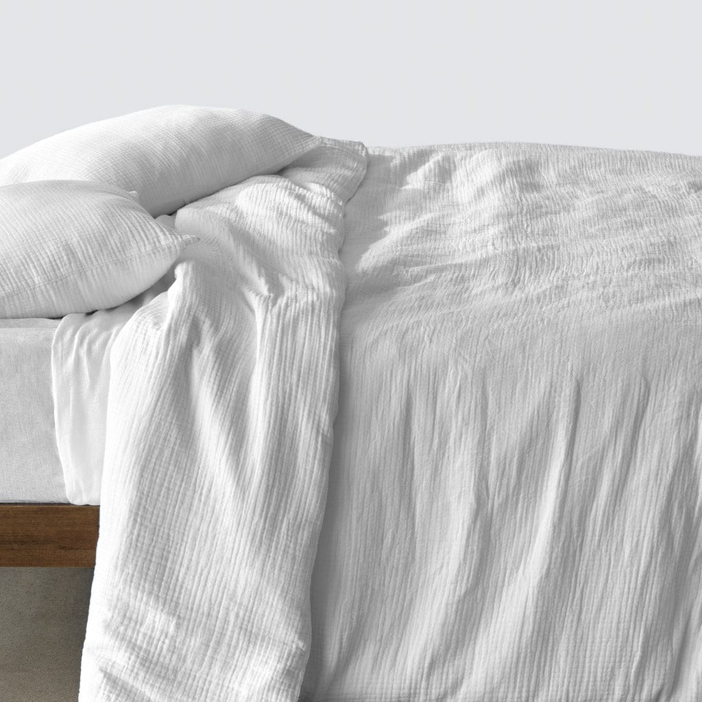 Organic Cotton Gauze Duvet Cover Set - Breathable & Soft Bedding for All Seasons | Perfect for Cozy Bedrooms, Guest Rooms & Vacation Homes
