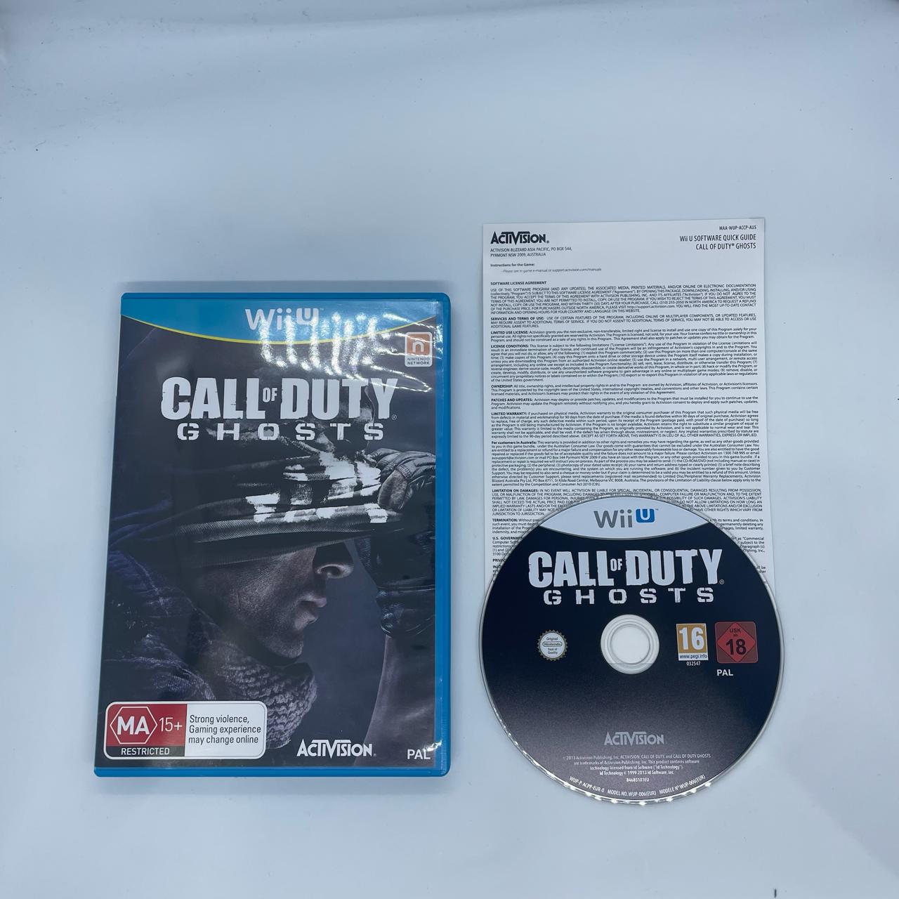 Call of Duty Ghosts - Nintendo Wii U Game with Manual (PAL Version) | First-Person Shooter for Action-Packed Gaming | Perfect for Multiplayer Battles & Solo Campaigns