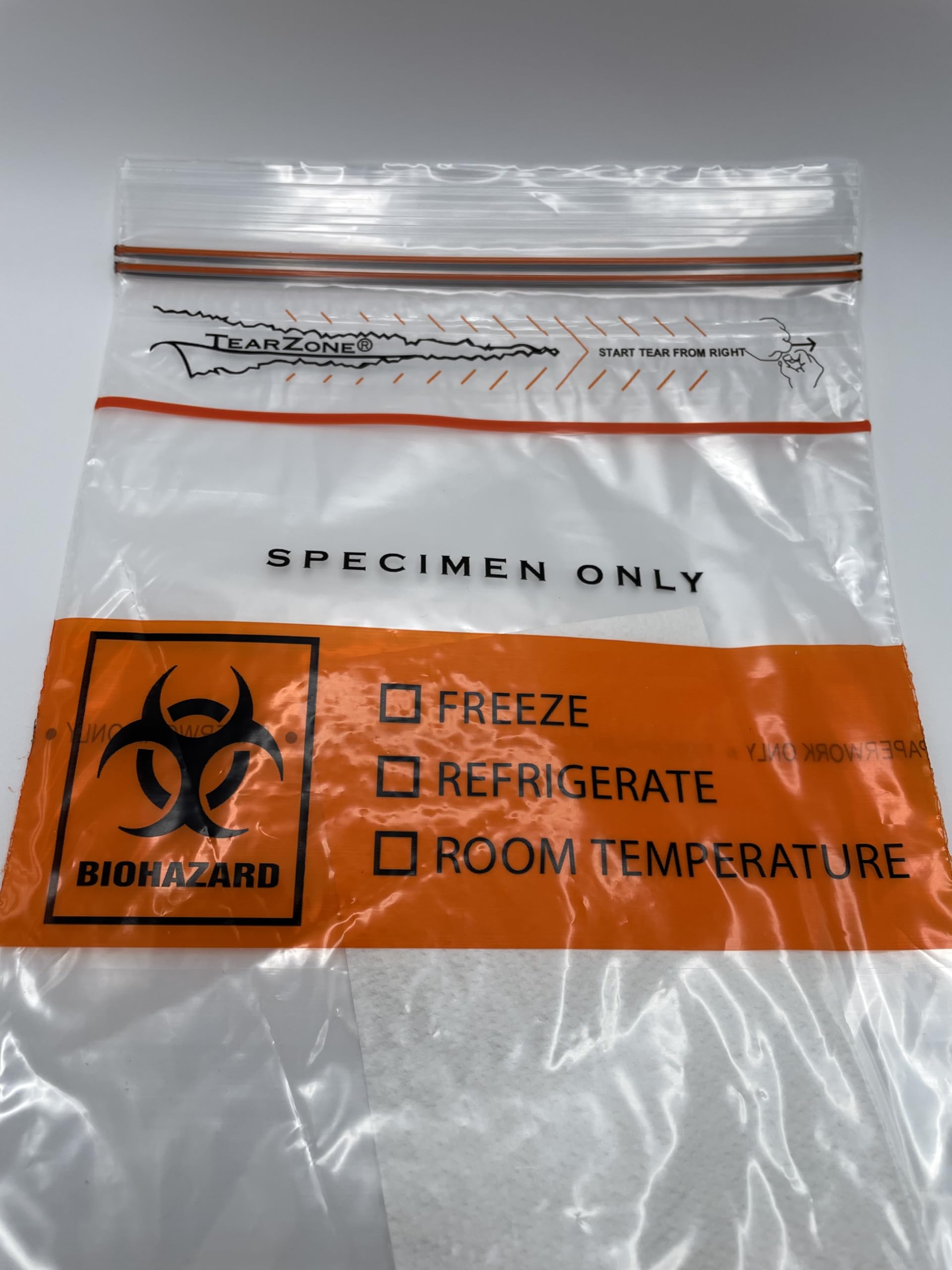 Double Zipper Specimen Bags with Pre-Packaged Absorbent Pads - 6x9 inches, 3-Wall, 100 Count, Latex Free | Medical Sample Storage, Evidence Collection, Forensic Use