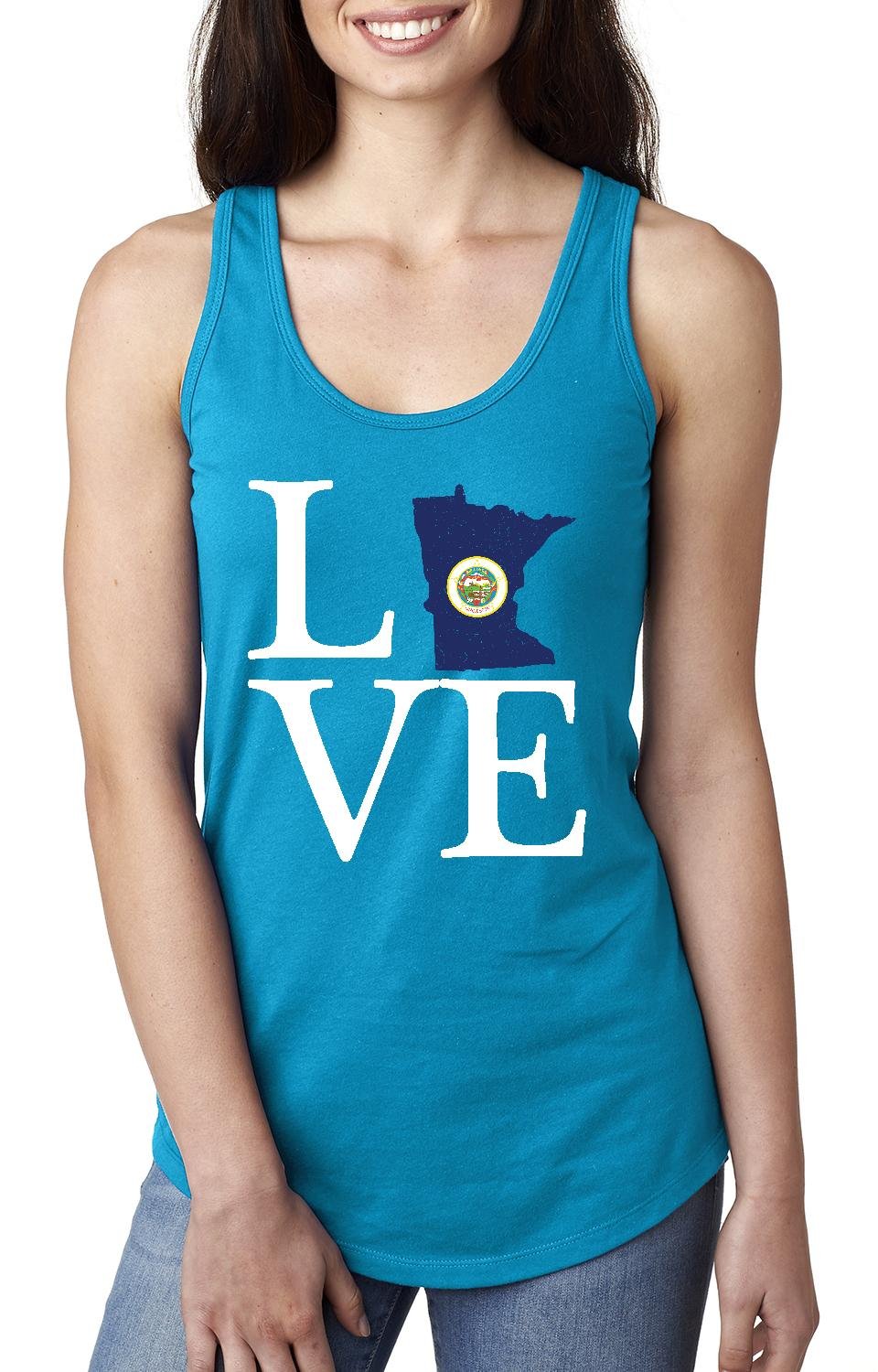 Minnesota State Flag Racerback Tank Top for Women - Stylish Travel & Casual Wear - Perfect Gift for Travel Lovers & Minnesota Fans