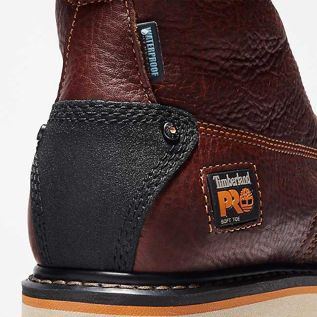 Gridworks 6 Inch Soft Toe Waterproof Brown Work Boots - Durable & Comfortable for Construction, Hiking & Outdoor Work