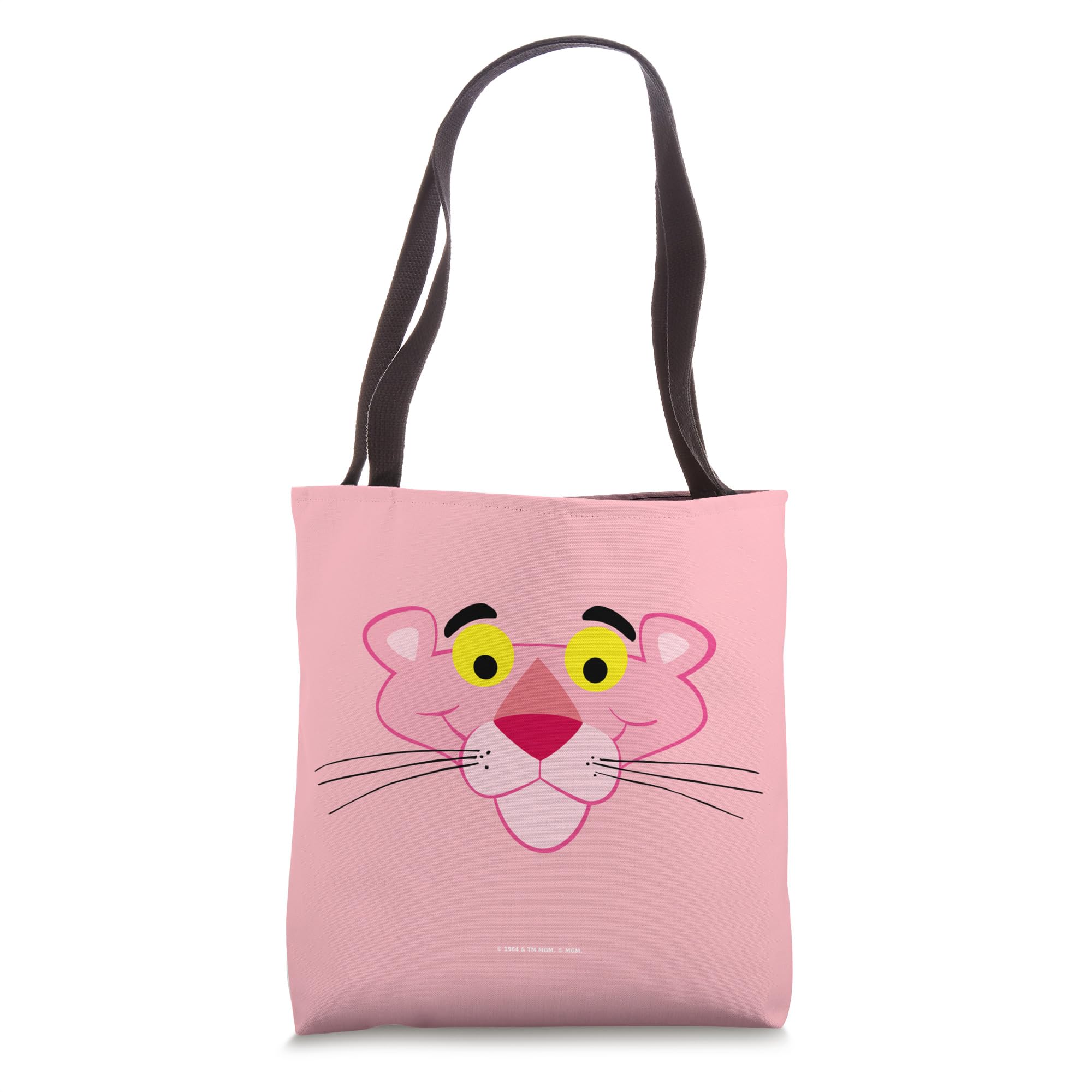 Pink Panther Cartoon Face Tote Bag - Cute Canvas Shopping Bag for Women - Perfect for Grocery Shopping, Beach Trips & School