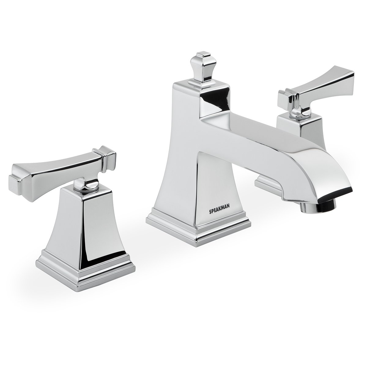 Speakman SB-1321-E Rainier 8-Inch Widespread Bathroom Sink Faucet in Polished Chrome - Modern Style for Vanity, Powder Room & Guest Bathroom Installation