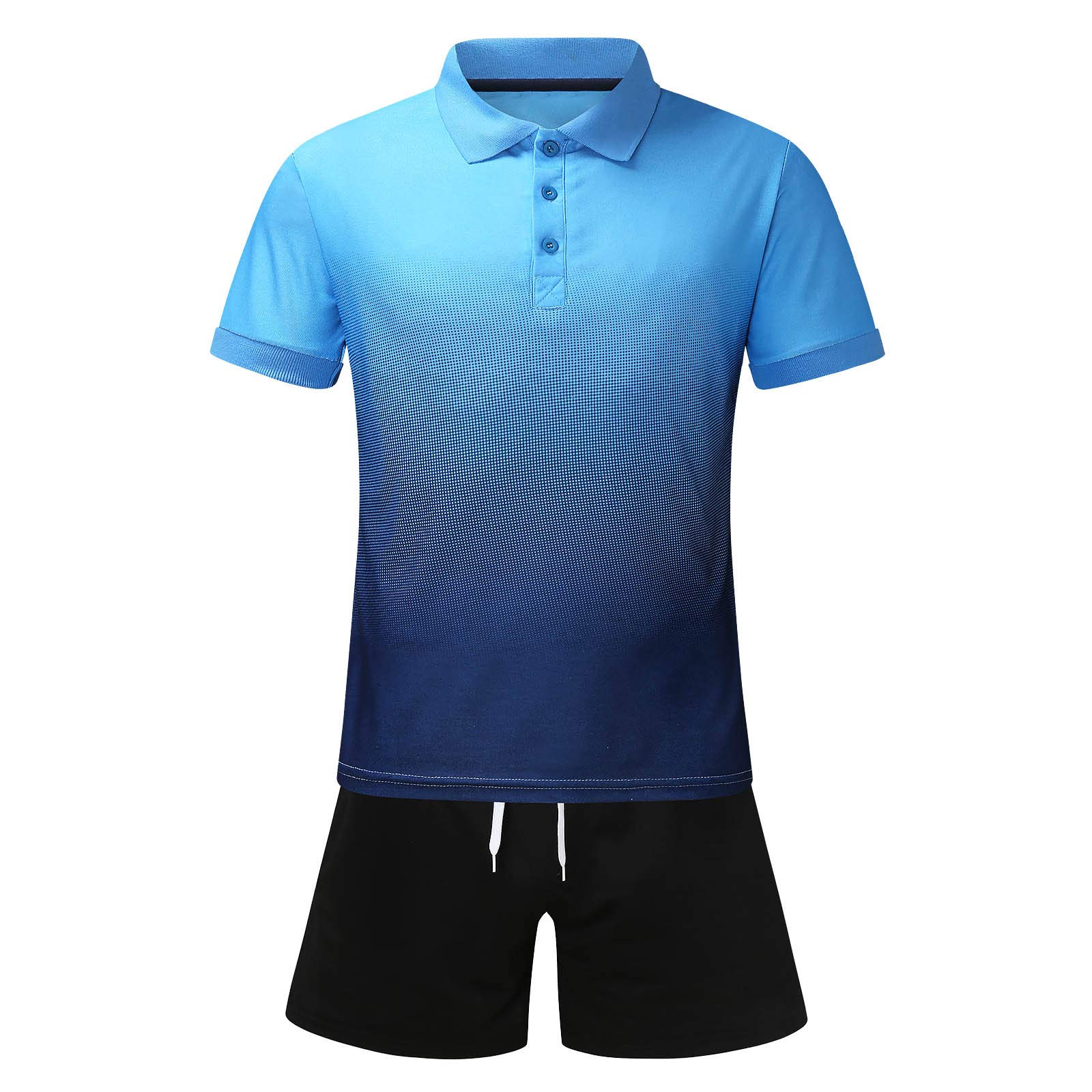 Men's Summer 2-Piece Beach Outfit - Printed Short Sleeve Shirt & Matching Shorts Set | Casual Vacation Wear for Pool Party, Beach Trip & Summer Travel