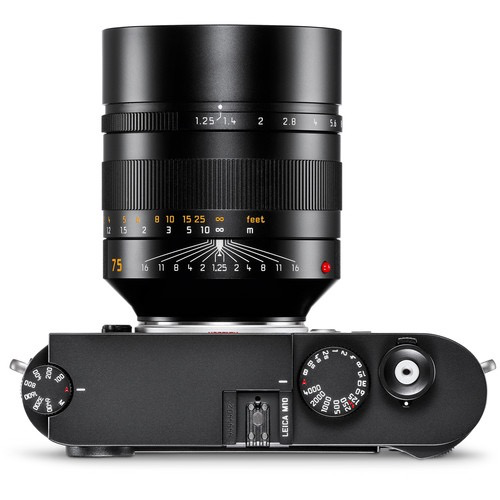 Leica NOCTILUX-M 75mm f/1.25 ASPH Lens for M-Mount Cameras - Perfect for Low Light Photography, Portraits & Professional Videography