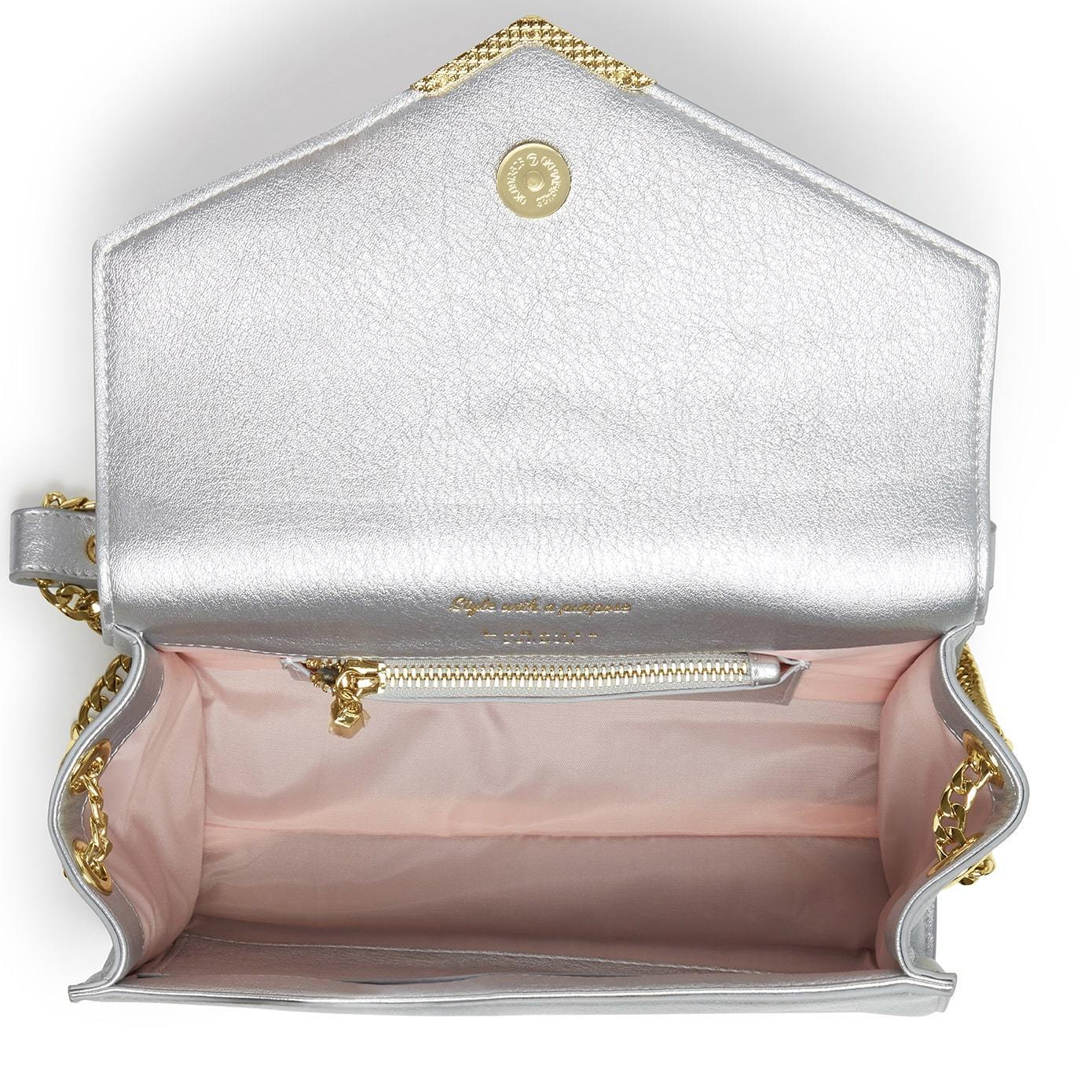 Kensington Vegan Leather Crossbody Bag for Women | Silver | Stylish & Eco-Friendly Purse for Everyday Use, Travel & Shopping