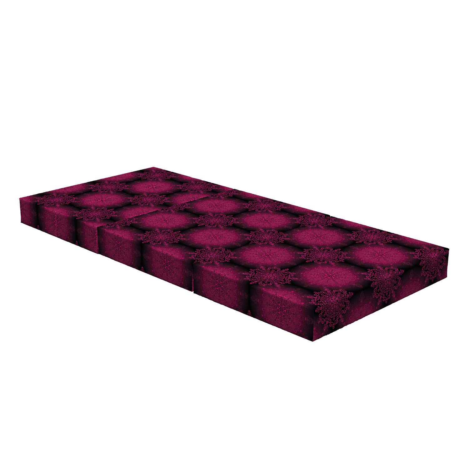 Ambesonne Purple Mandala Foldable Mattress | Psychedelic Boho Design | 74.8