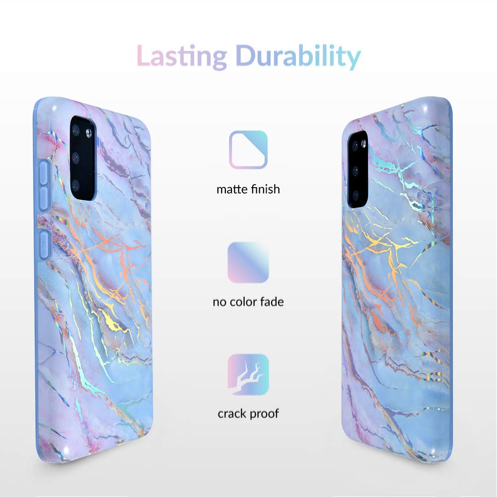VELVET CAVIAR Samsung Galaxy S20+ Plus Case - Cute Protective Phone Cover for Women & Girls | Holographic Pink Blue Marble Design | Perfect for Everyday Use, Work & Travel