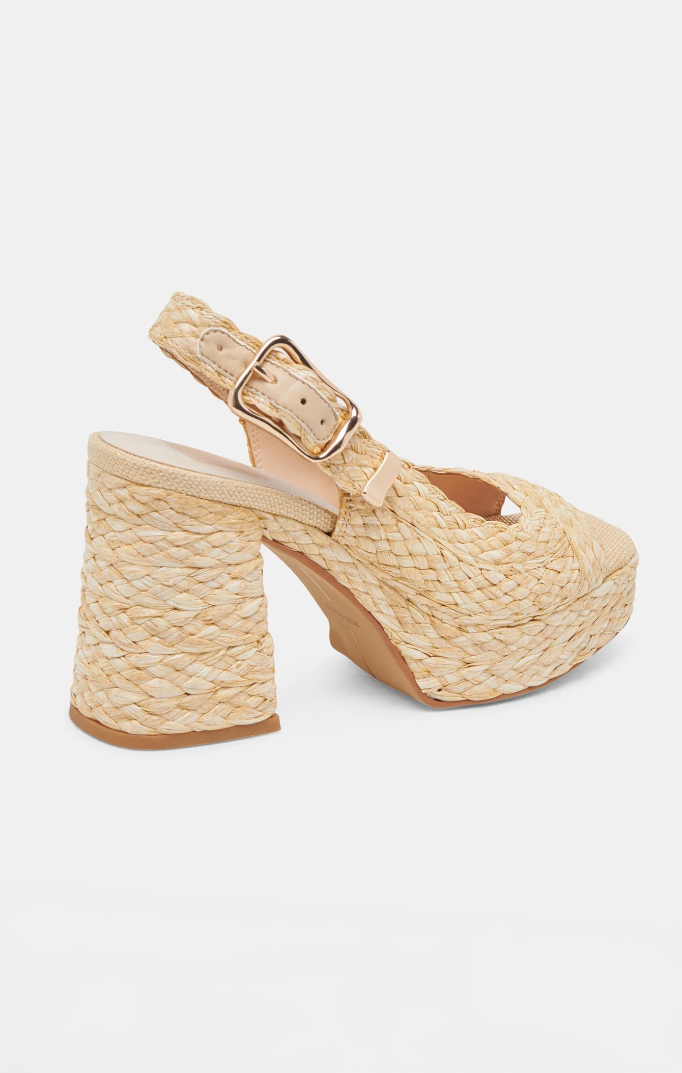 Dolce Vita Flores Platform Heel Sandals - Light Natural Women's Shoes for Summer Outfits & Casual Wear