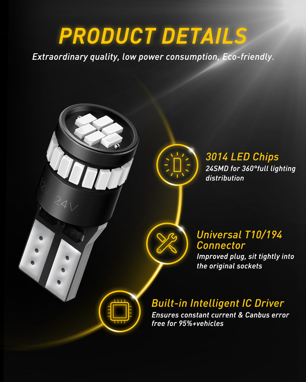 194 LED Bulb Blue - Super Bright Interior Car Lights for License Plate, Dome & Map Lights - Perfect for Night Driving & Vehicle Customization