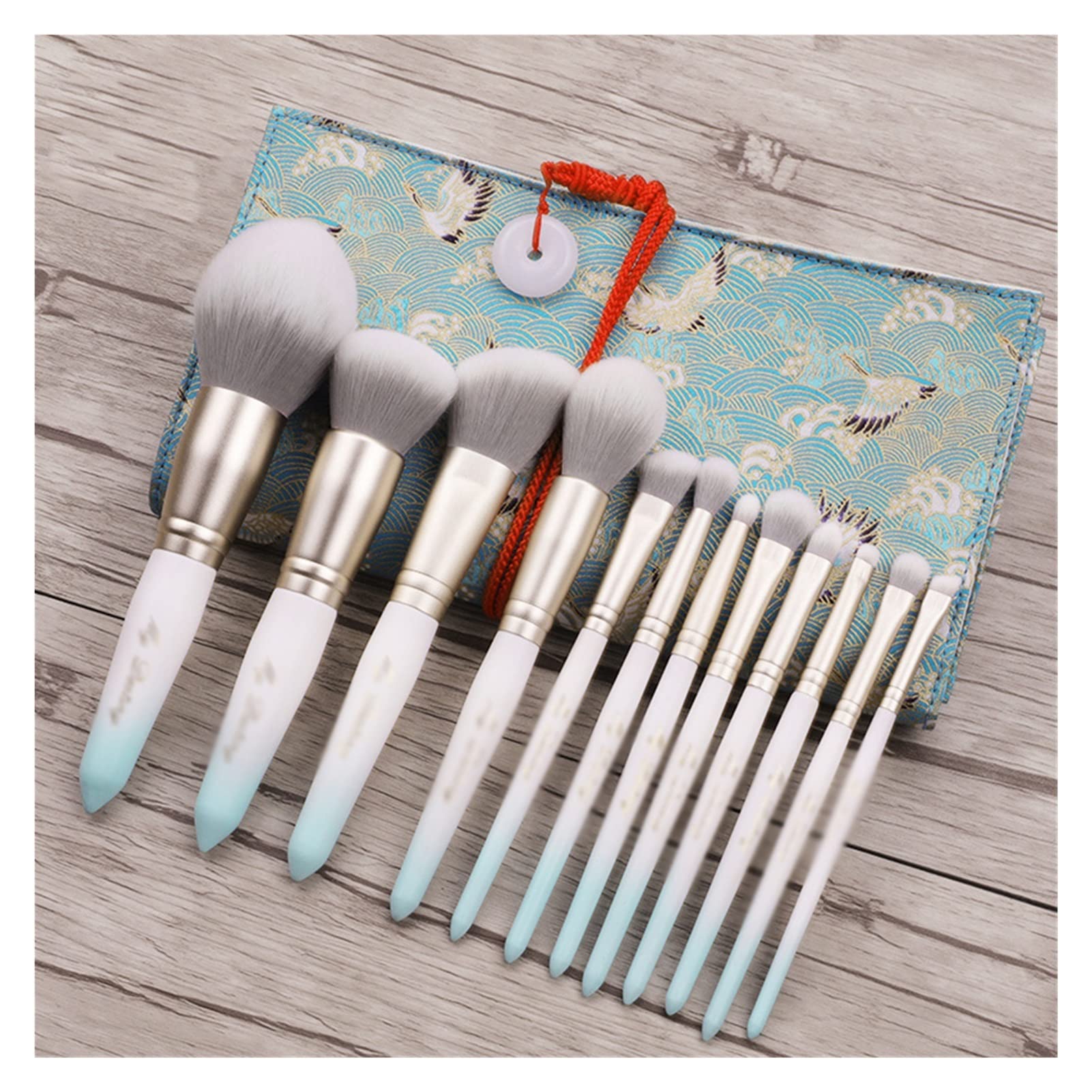 12-Piece MMLLZEL Professional Makeup Brush Set - Foundation, Blush, Powder & Eye Cosmetic Brushes for Flawless Makeup Application | Perfect for Daily Use, Travel & Professional Makeup Artists (One Size, Color A)