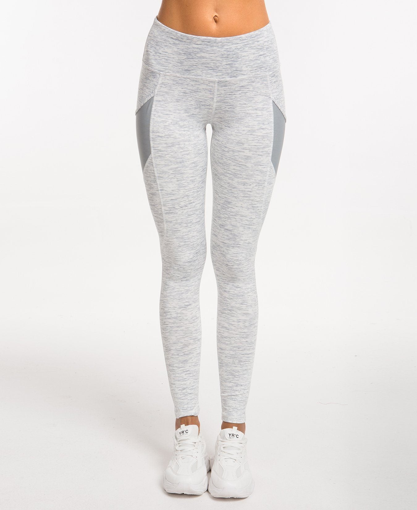 High Waist Mesh Yoga Leggings for Women - Breathable Workout Tights with Side Mesh Panels - Perfect for Gym, Running & Lounge Wear