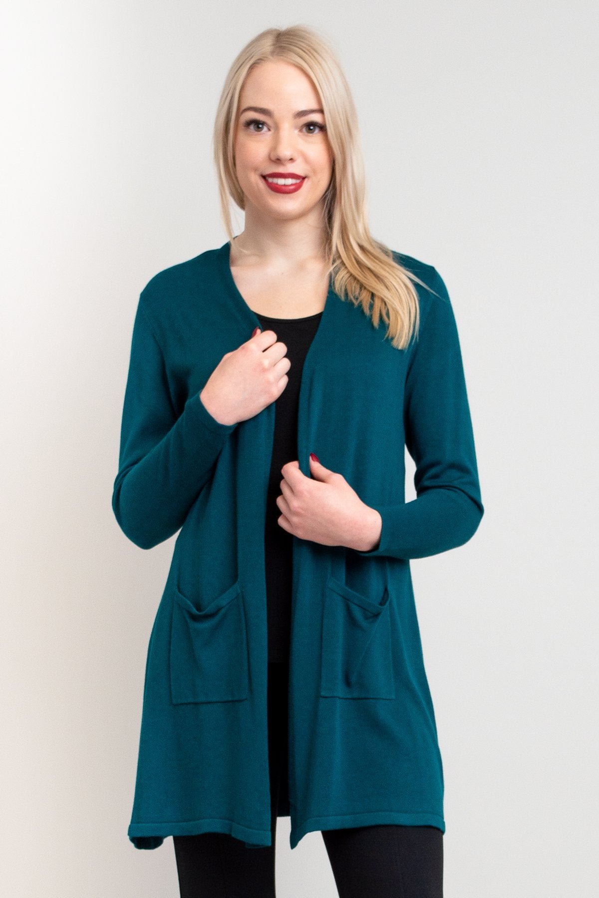 Justine Sweater for Women - Soft Teal Bamboo Cotton Blend Pullover | Cozy Casual Wear for Fall & Winter | Perfect for Office, Travel & Weekend Outings