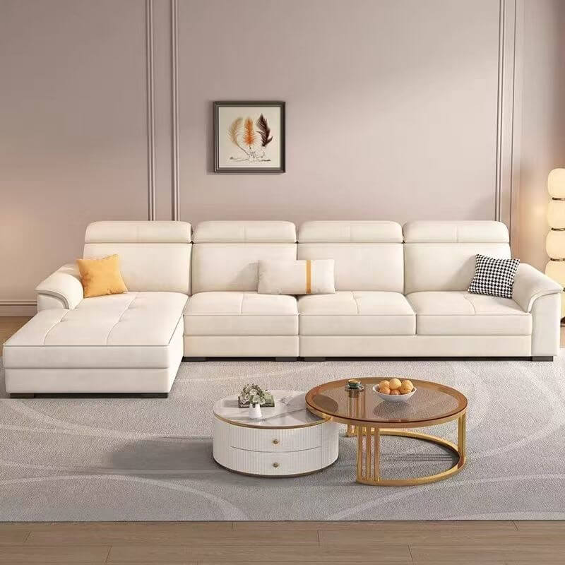 L-Shaped Sectional Sofa with Left Chaise & Button Tufted Design - Modern Living Room Furniture for Small Spaces & Apartments