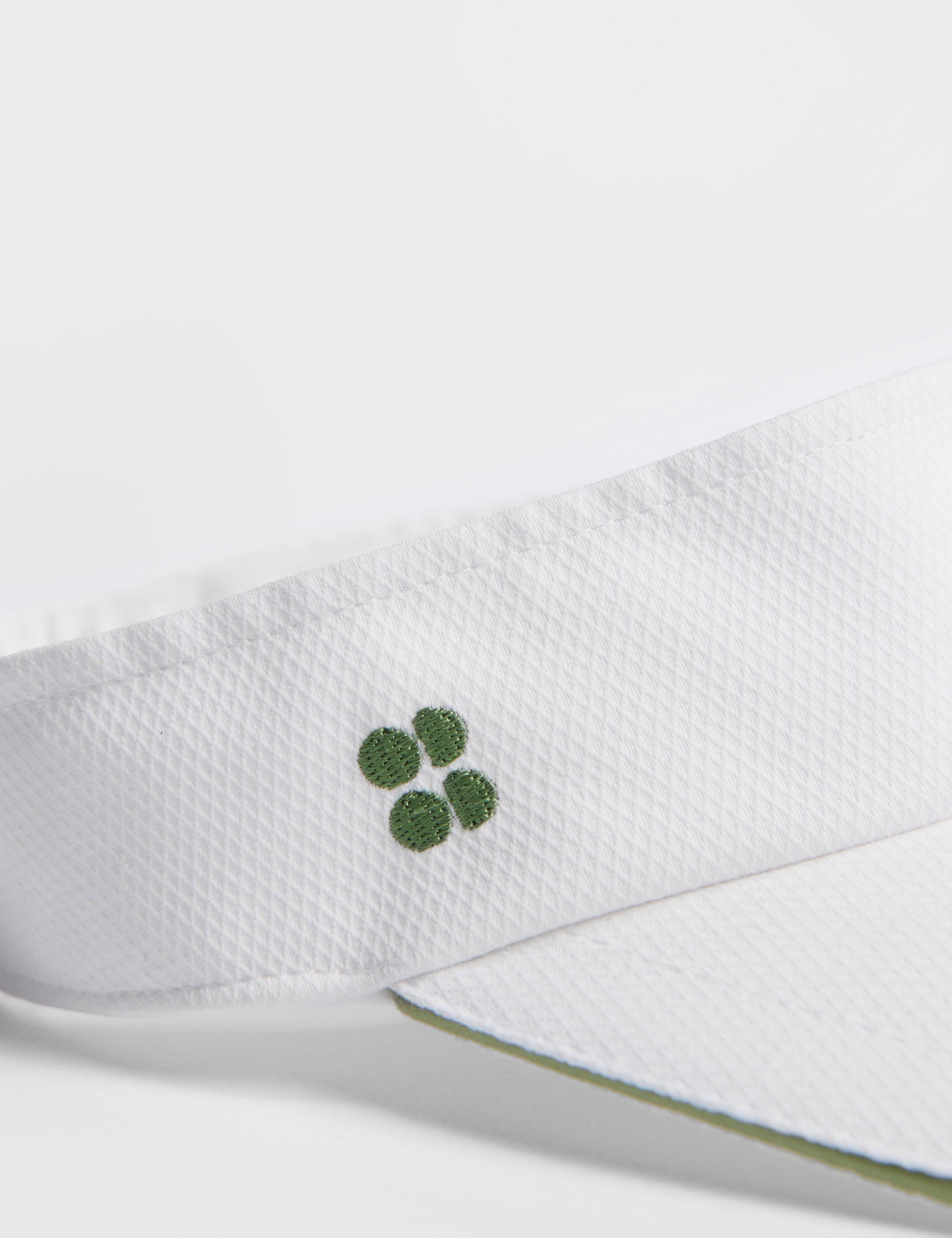 The Volley Visor - White & Courtside Green | UV Protection Tennis & Golf Visor for Men & Women | Perfect for Outdoor Sports, Running, and Beach Activities