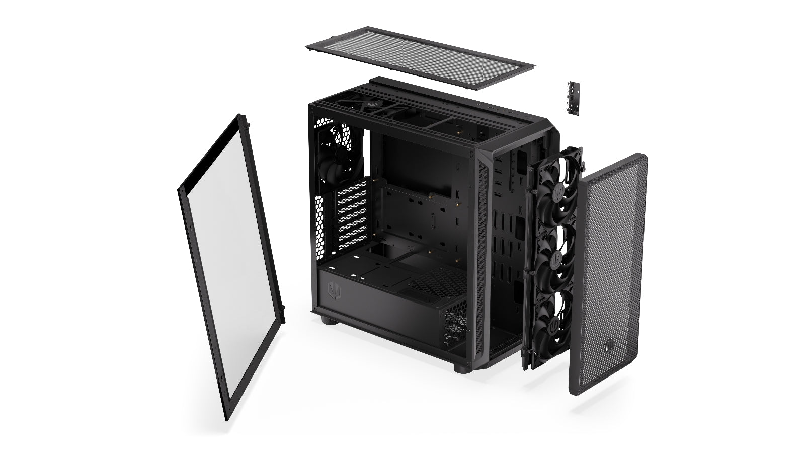 Endorfy Arx 700 Air ATX Mid Tower PC Gaming Case - High Airflow, Tempered Glass, RGB Fans (EY2A012) - Perfect for Gaming Rigs & Workstation Builds