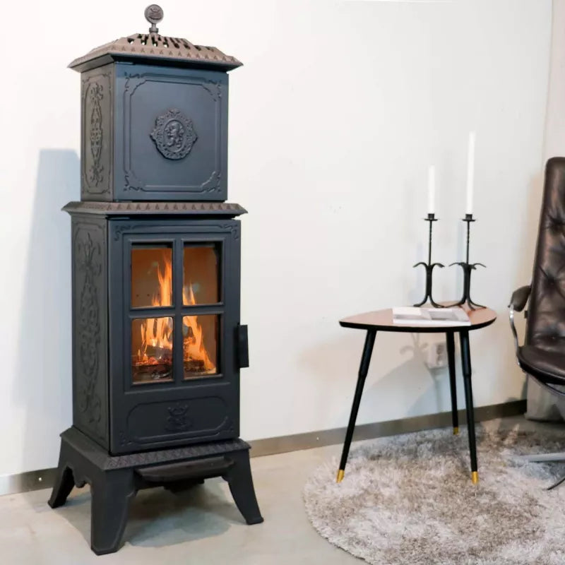 Westbo Victoria 240 Cast Iron Stove - Classic Wood Burning Fireplace for Cozy Home Heating & Cabin Decor