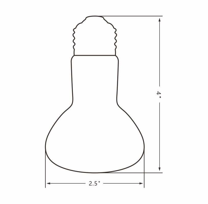 LUCKY HERP Reptile Basking Spot Lamp - 25W Daylight Heat Bulb 2-Pack for Terrariums & Vivariums - Ideal for Lizards, Turtles, and Snakes