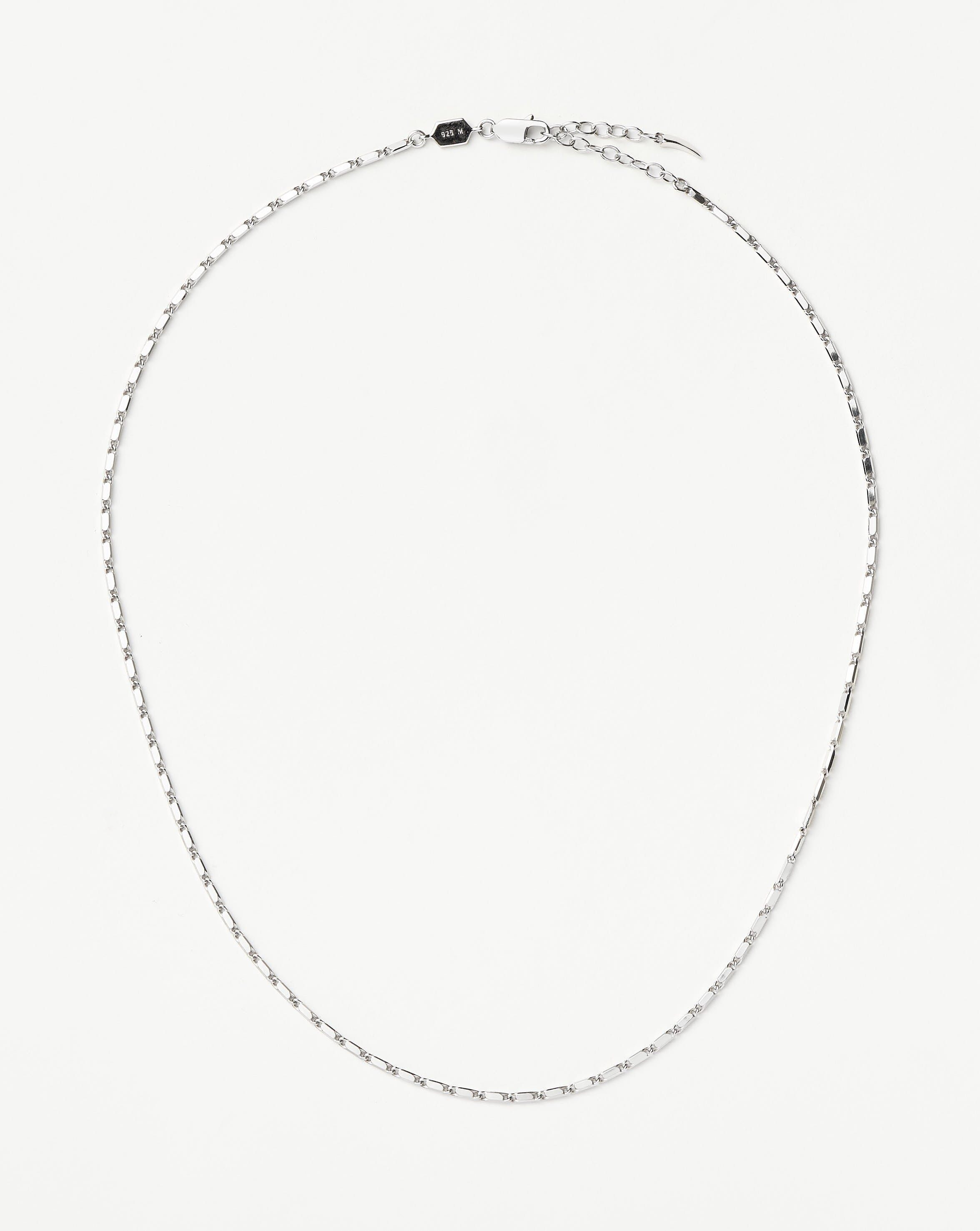 Lucy Williams Horizon Link Chain Necklace - Sterling Silver Jewelry for Women | Elegant Layering Necklace for Everyday Wear & Special Occasions