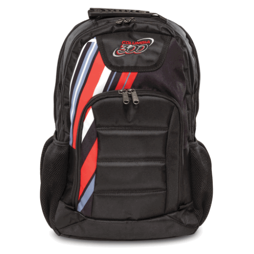 Columbia C300 Dye Sublimation Backpack - Lightweight Hiking & Travel Backpack for Men & Women, Water-Resistant Black/Red Outdoor Daypack - Perfect for Camping, School & Daily Commute