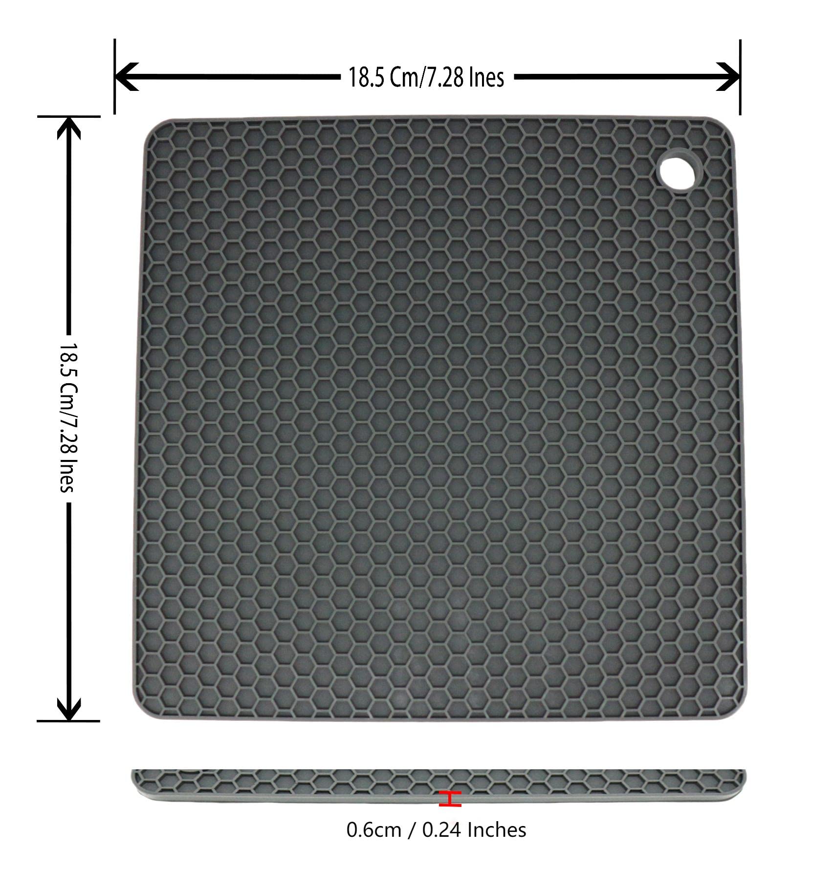 Silicone Trivet Mats for Hot Pots & Pans - Heat Resistant Kitchen Countertop Protectors (Set of 4) - Perfect for Dining & Cooking