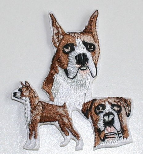 Boxer Dog Breed Embroidered Iron On Applique Patch - Custom DIY Clothing & Accessories for Jackets, Hats, Bags - Perfect for Pet Lovers & Dog Owners