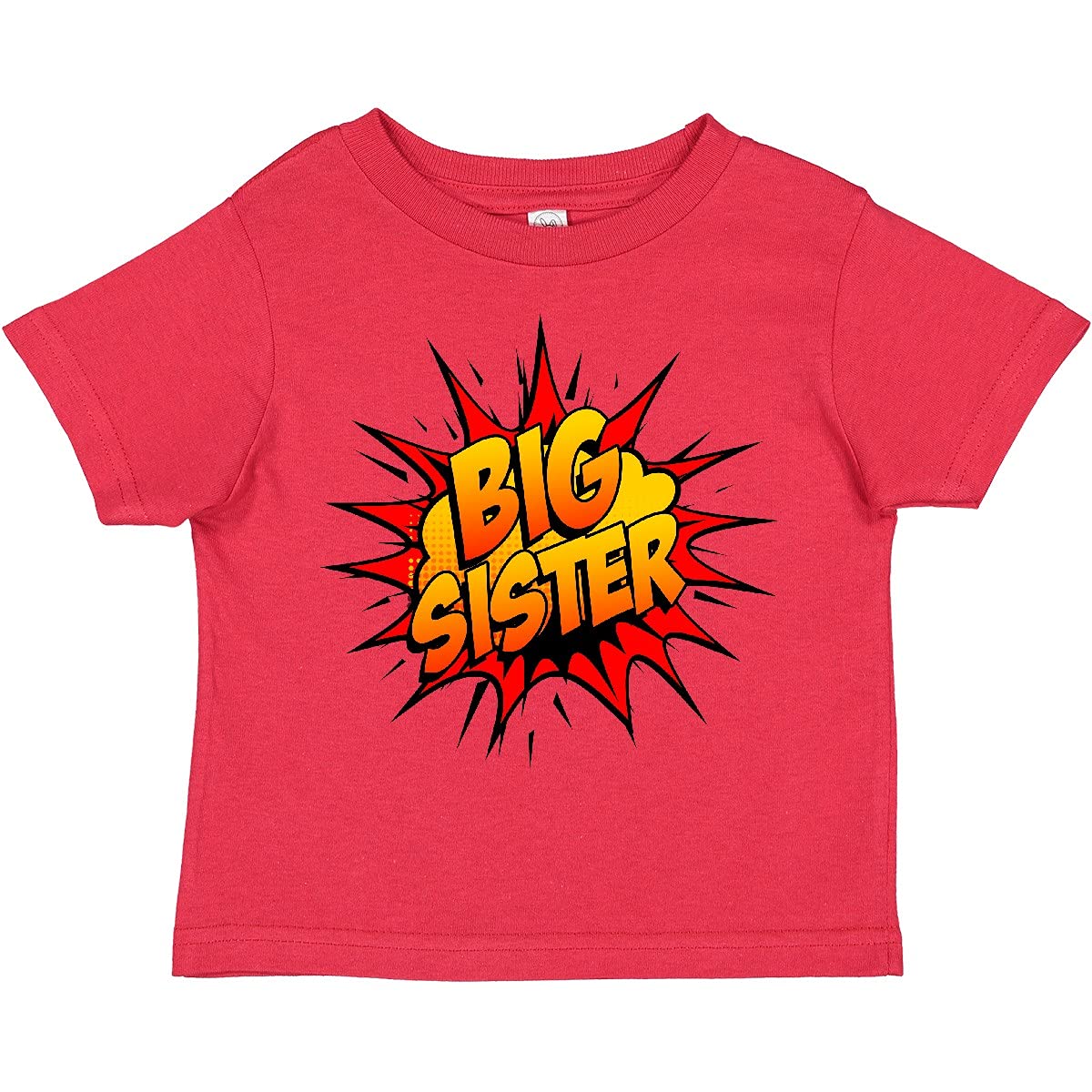 Inktastic Big Sister Super Hero Toddler T-Shirt - Cute Cotton Tee for Toddler Girls - Perfect for Sibling Matching Outfits & Superhero Theme Parties