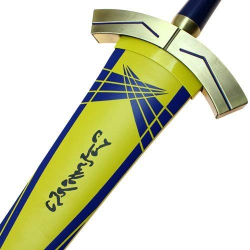 Fate Stay Night Saber Excalibur Sword - Anime Cosplay Replica from Fate Grand Order | Japanese Steel Sword with Yellow Handle | Perfect for Cosplay, Collection, and Display