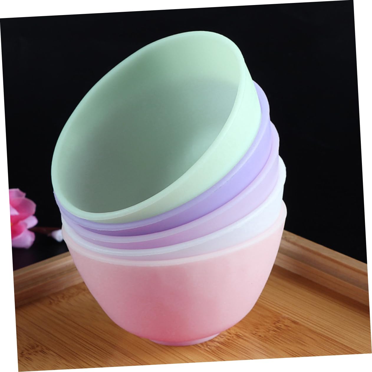 iPetboom 5-Piece DIY Facial Mask Mixing Kit - Green Cosmetic Mask Bowl Set with Mixing Tools for At-Home Spa & Skincare Routine - Perfect for Women's Beauty Care & Self-Pampering Sessions
