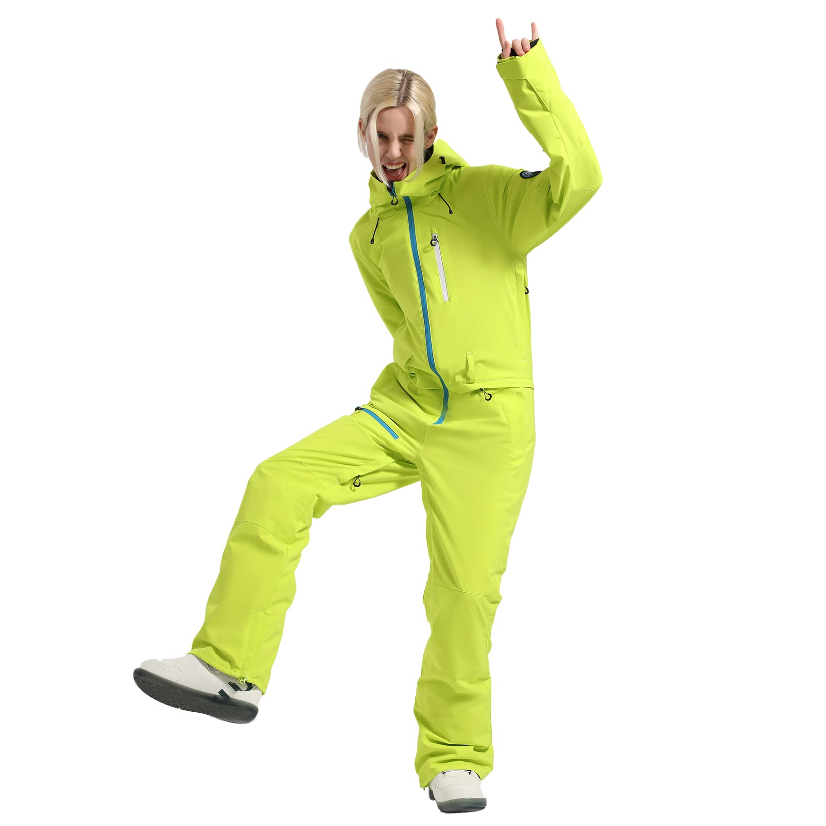 IMPHUT Women's Waterproof Windproof Insulated Ski Suit - Thermal One Piece Snowsuit for Skiing, Snowboarding & Winter Sports - Perfect for Ski Resorts & Cold Weather Adventures