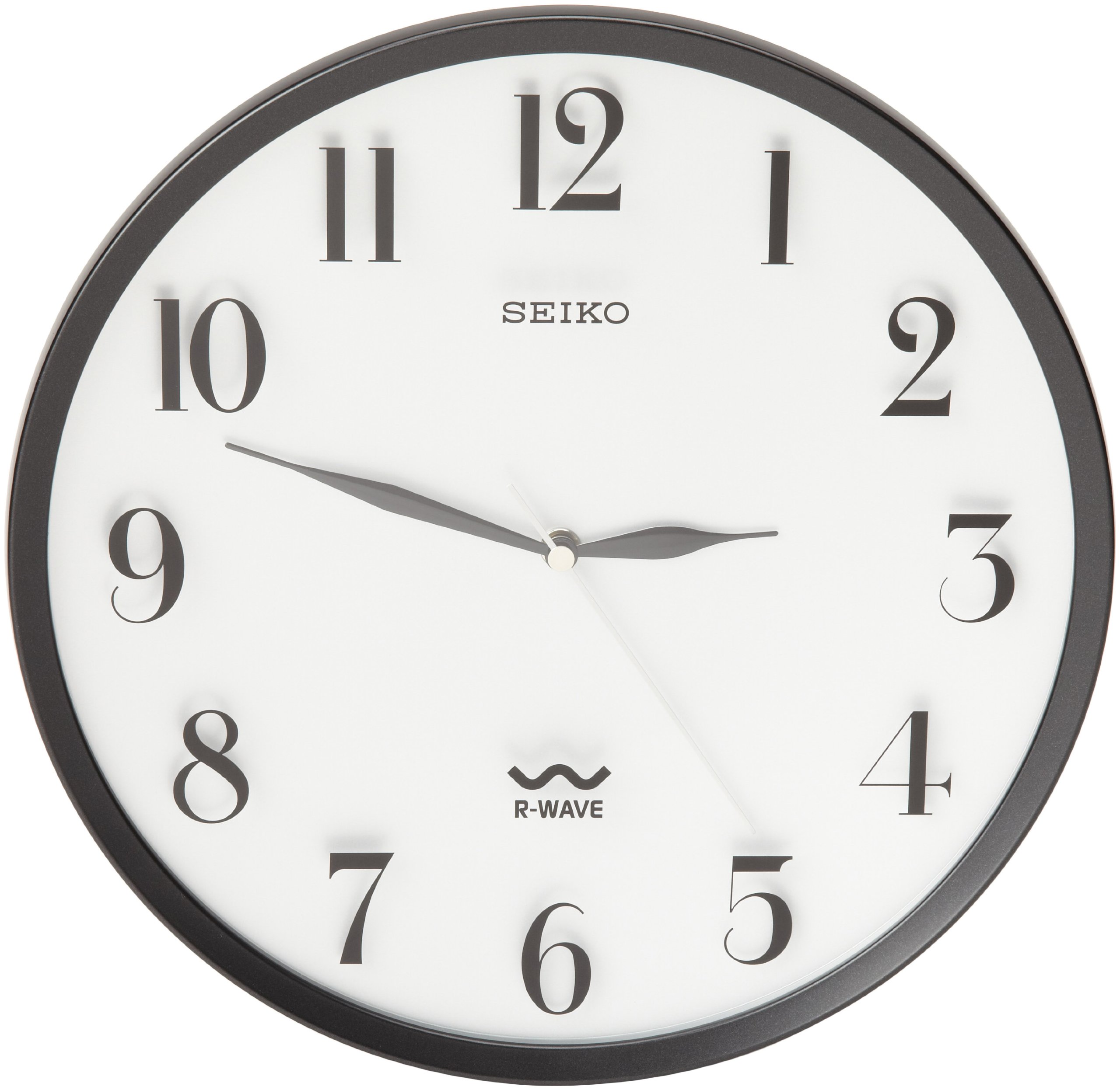 SEIKO 12 Inch Atomic Wall Clock with Automatic Time Adjustment - Perfect for Home, Office, and Classroom Use