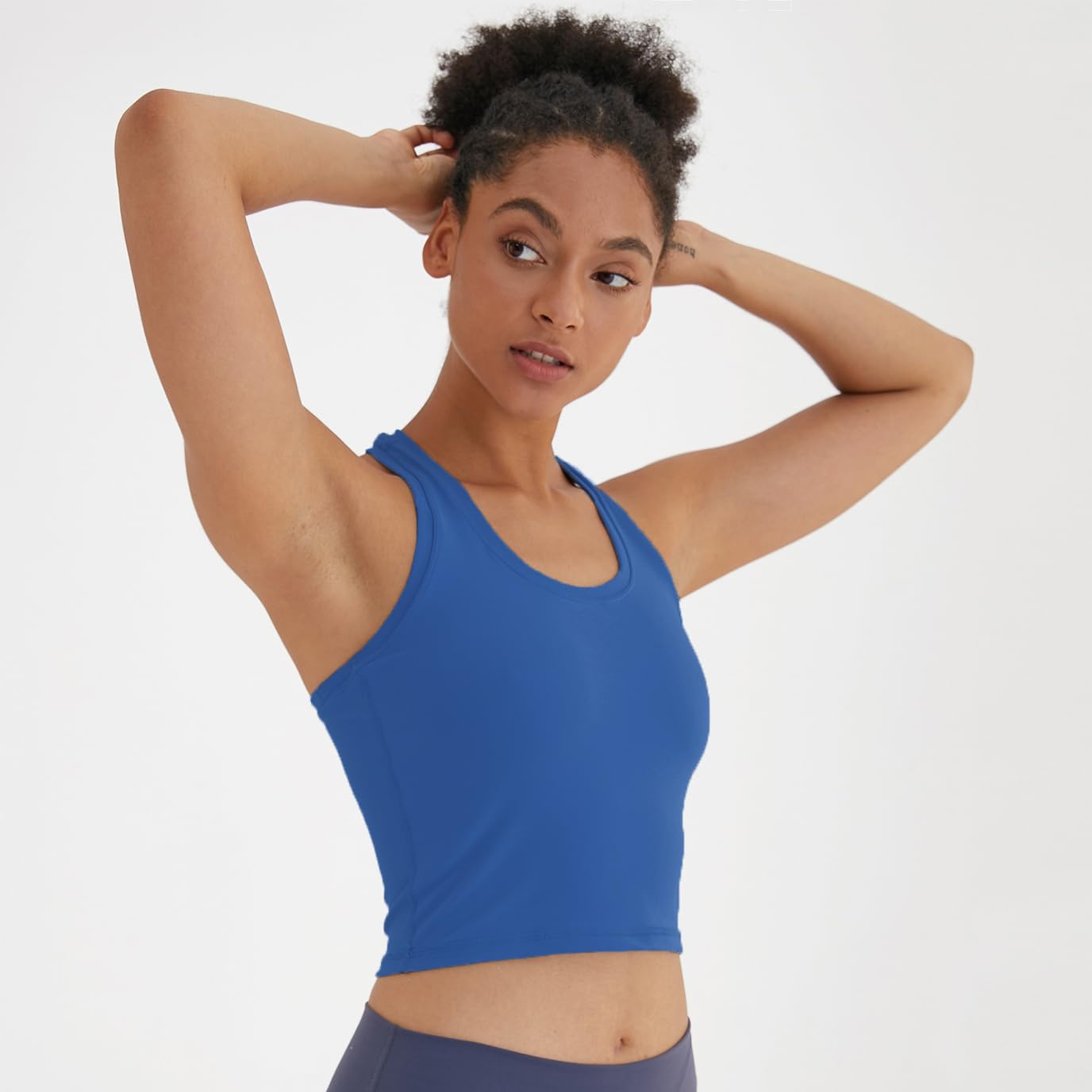 Women's Cropped Racerback Tank Tops - Breathable Workout Shirts for Running, Yoga & Gym - Lightweight Activewear for Women's Fitness & Sports