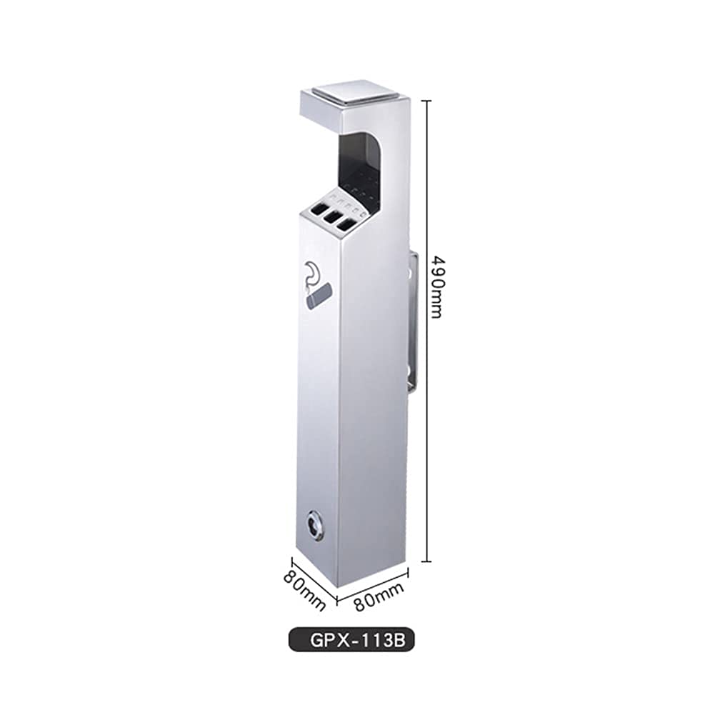 Wall Mounted Outdoor Cigarette Receptacle - Commercial Ashtray for Public Smoking Areas | Durable Metal Design for Patios, Restaurants & Office Buildings