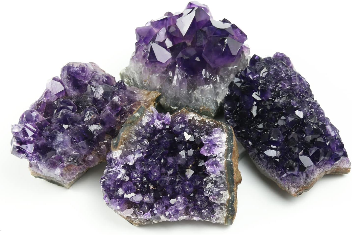 Natural Raw Amethyst Crystal Clusters for Witchcraft & Healing - 0.5 Lb Amethyst Geode Cave Stones - Spiritual Meditation, Home Decor, Reiki Energy Work & Gift Ideas